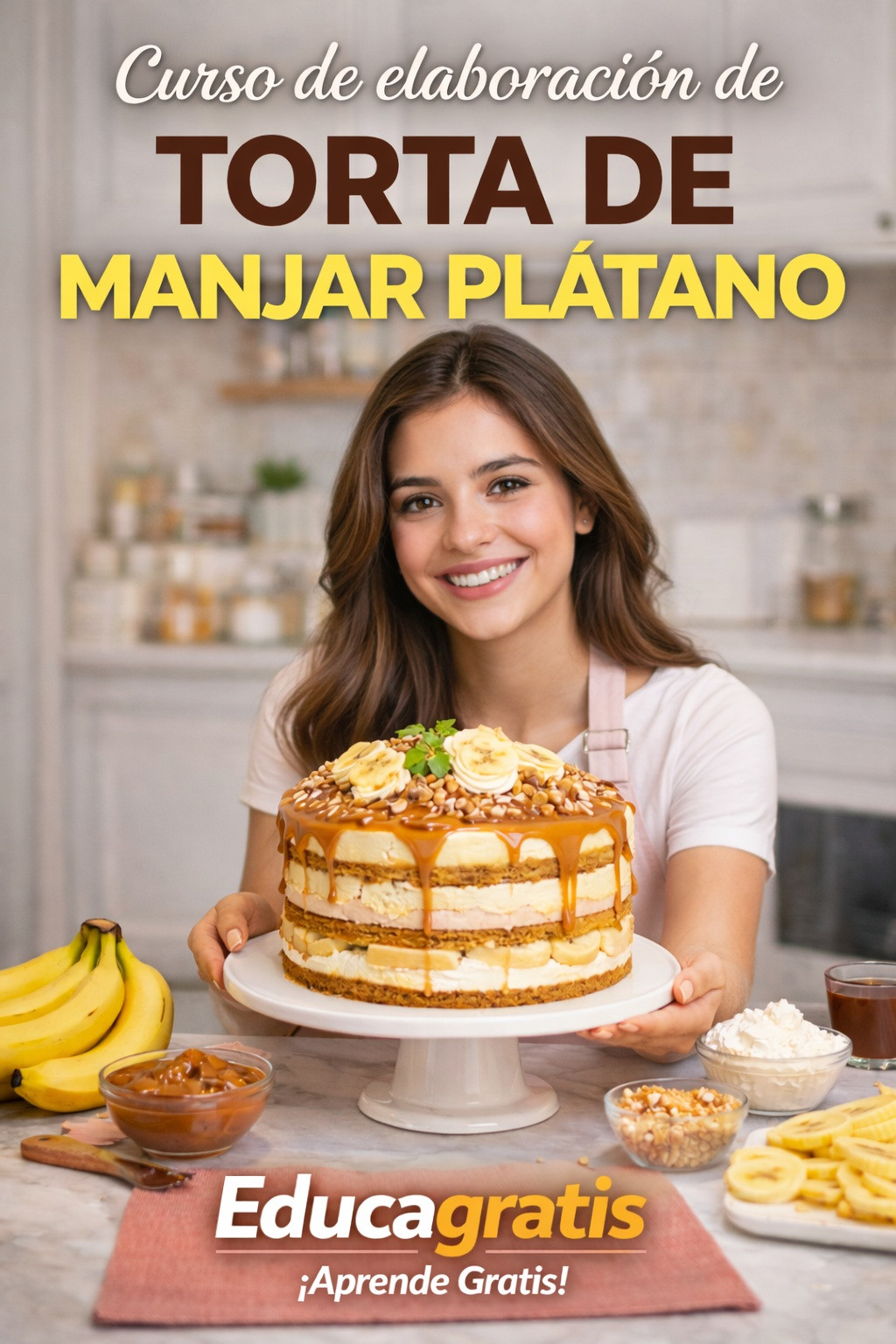 Curso Torta Manjar Plátano