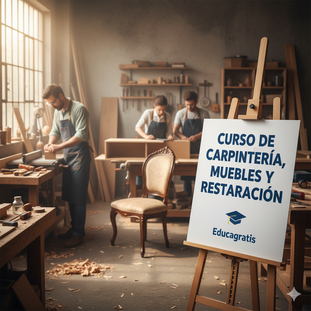 CURSO DE CARPINTERÍA, MUEBLES Y RESTAURACION
