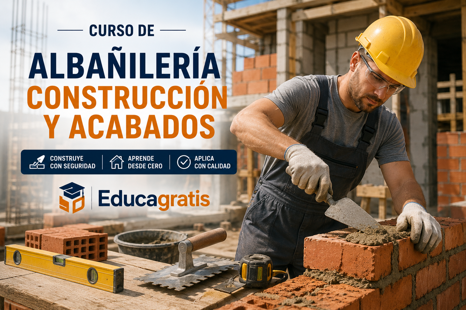 Curso de Albañilería, construcción y Acabados