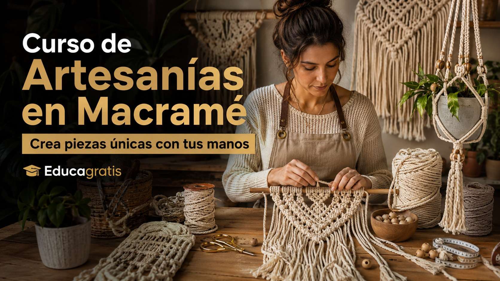 Curso de Artesanías en Macramé