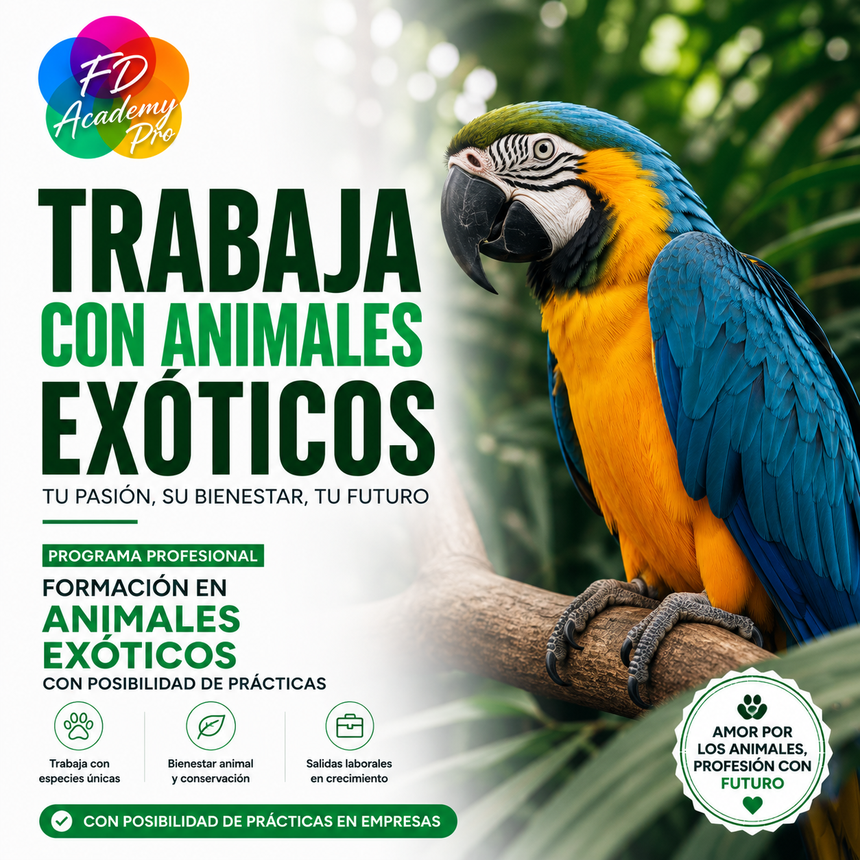 Trabaja con Animales Exoticos