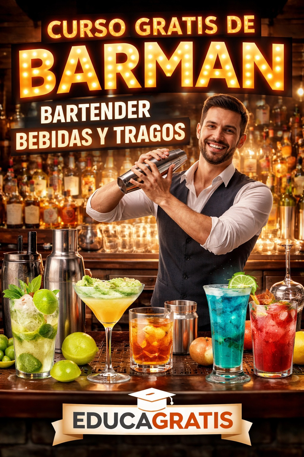 Curso de Barman, Bartender, Bebidas y Tragos