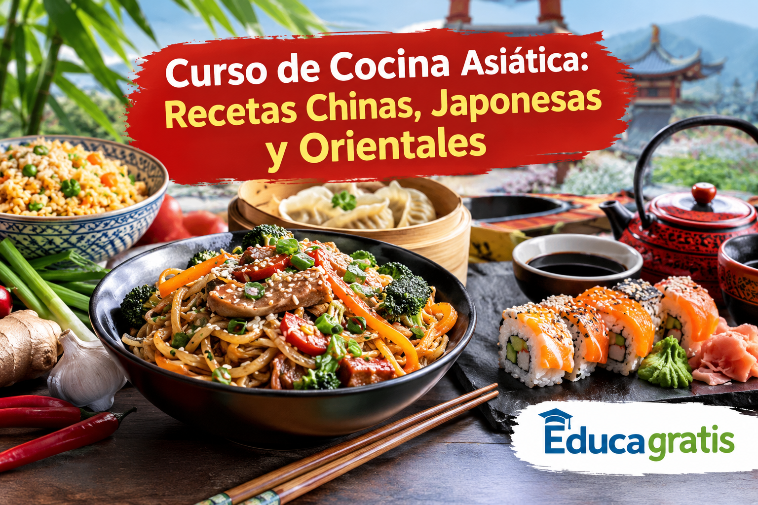 Curso de Cocina Asiática: Recetas Chinas, Japonesas y Orientales