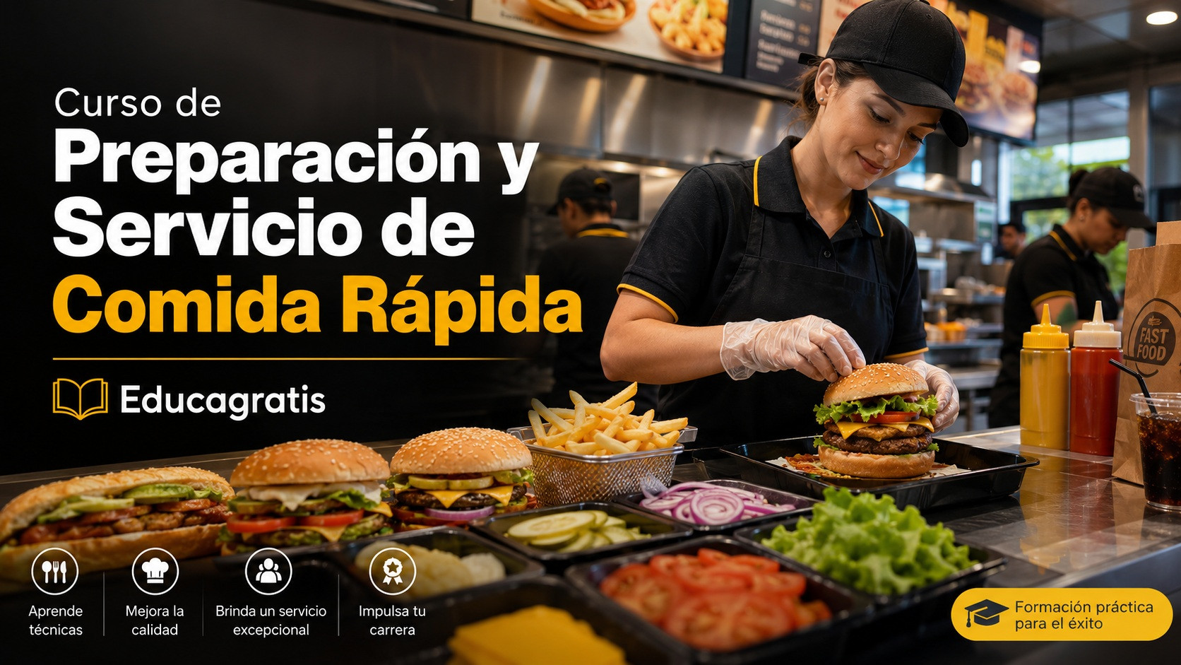 Curso de Preparación y Servicio de Comida Rápida